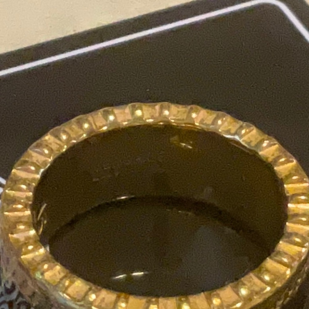 NWOT Versace Gold and Black Unisex Ring - Picture 6 of 9